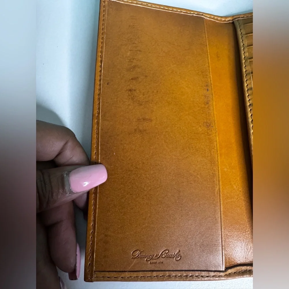 Dooney & Bourke Blue and Tan Monogram Wallet